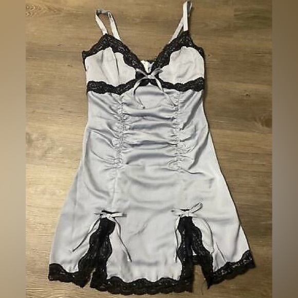 LOWEST SALE PRICE-DELIA’S “A Sorta Fairytale” Baby Blue Slip Dress NWT (Size L) - Picture 3 of 8
